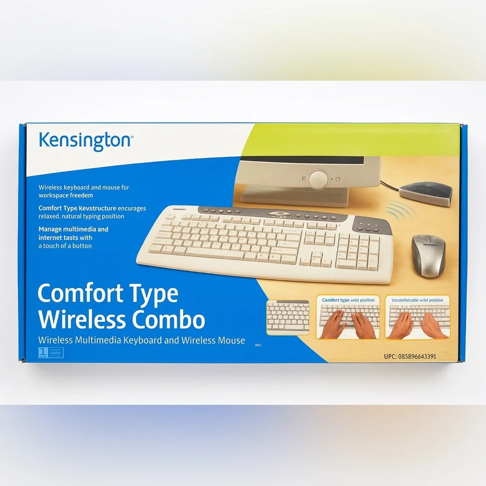 Kensington Comfort Type Wireless Combo 64353 Keyboard & Mouse NIB Sealed